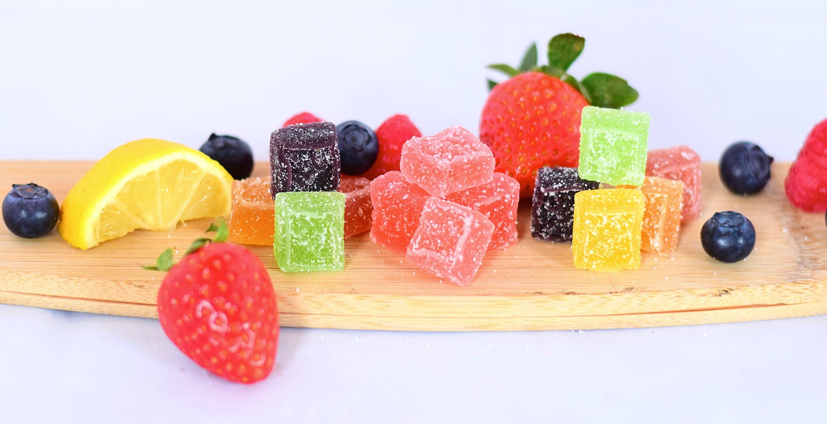 Assorted cannabis-infused gummies, showcasing colorful and flavorful edibles for beginners exploring cannabis-infused treats