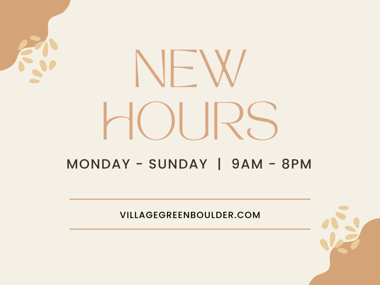 Starting Monday 1/16, we are closing at 8pm everyday!! Make sure to stock up on goodies before 8pm!